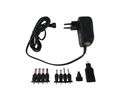 Plug-In Power Supply 240V 1A 12W Euro Type C (CEE 7/16) Plug Exchangeable DC Plugs